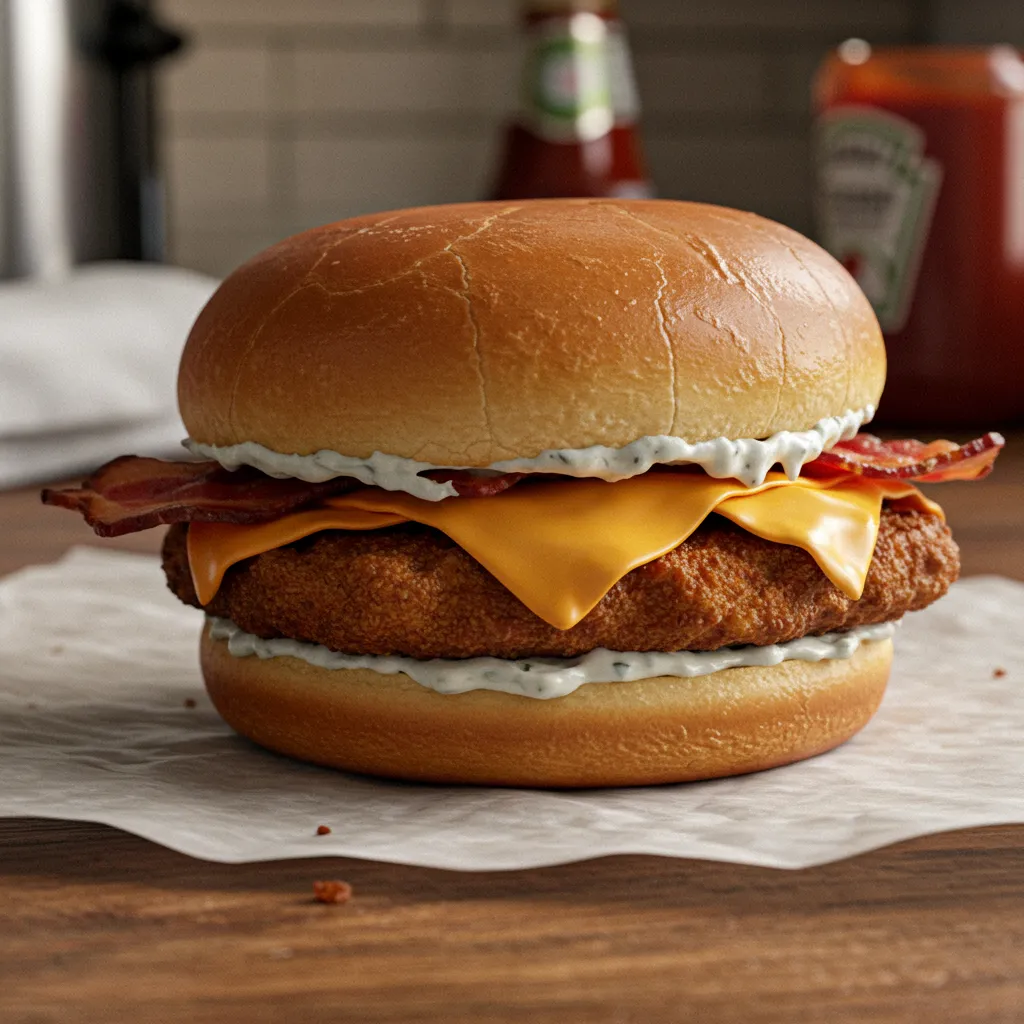 Crispy Bacon Ranch Chicken Melt: Ultimate Cheesy Chicken Sandwich Perfection - tertiary view